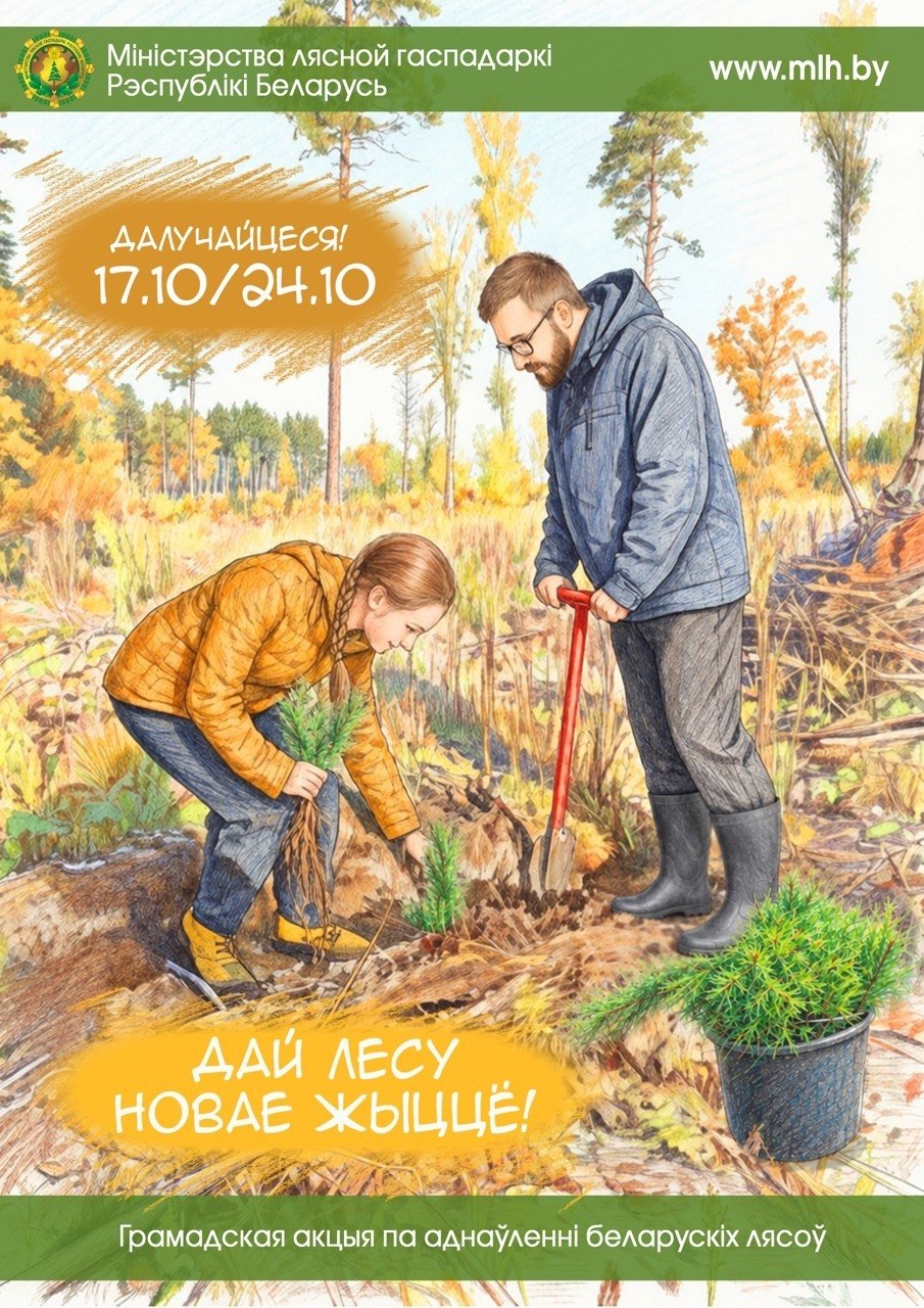 Дай лесу новае жыццё: Россонщина включается в республиканскую акцию по восстановлению лесов!