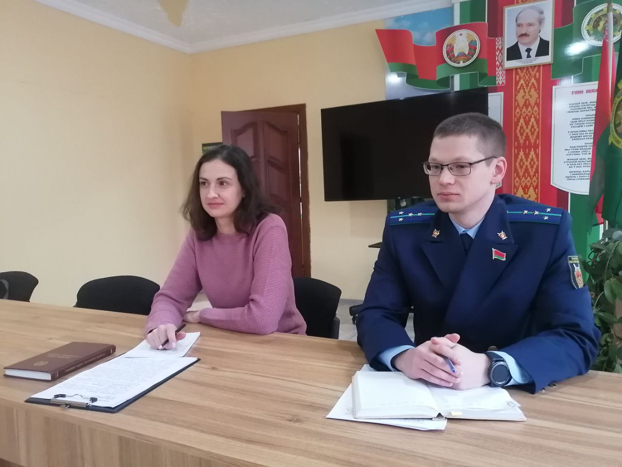Профсоюзный правовой прием в Россонском лесхозе . 